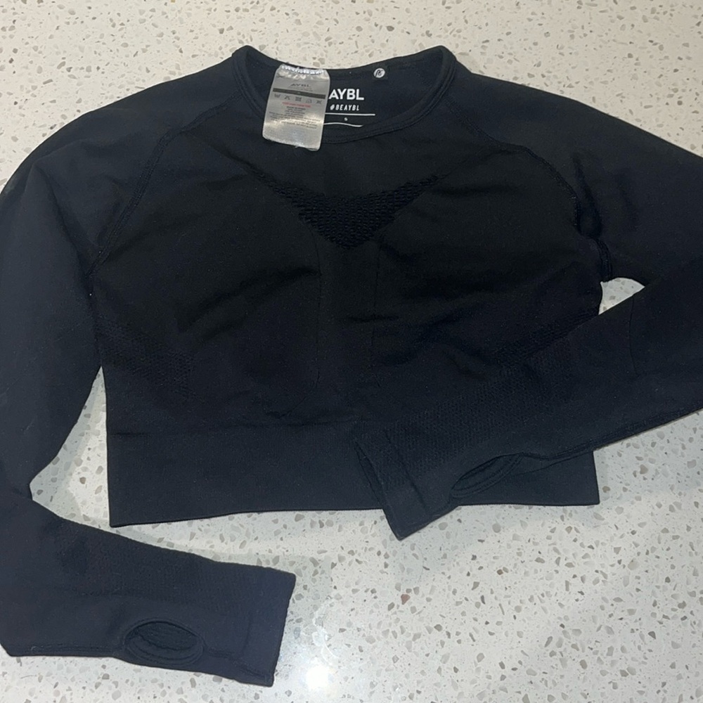 Black AYBL crop top